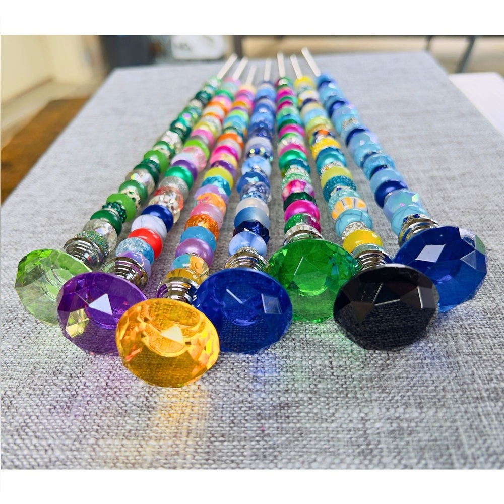14 inch Colorful Beaded Garden Stakes - Picture 5 of 5
